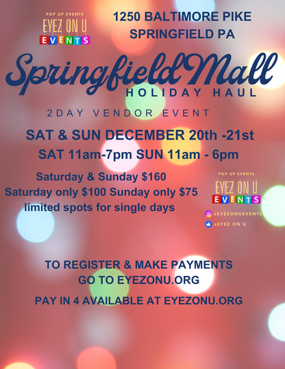 Mercado de vendedores navideños del centro comercial Springfield el 21 de diciembre