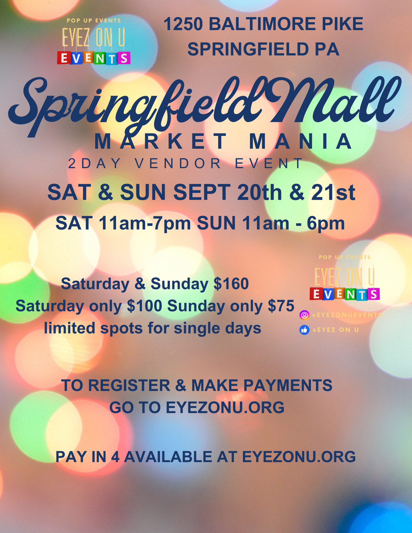 Mercado de vendedores navideños del centro comercial Springfield el 21 de diciembre