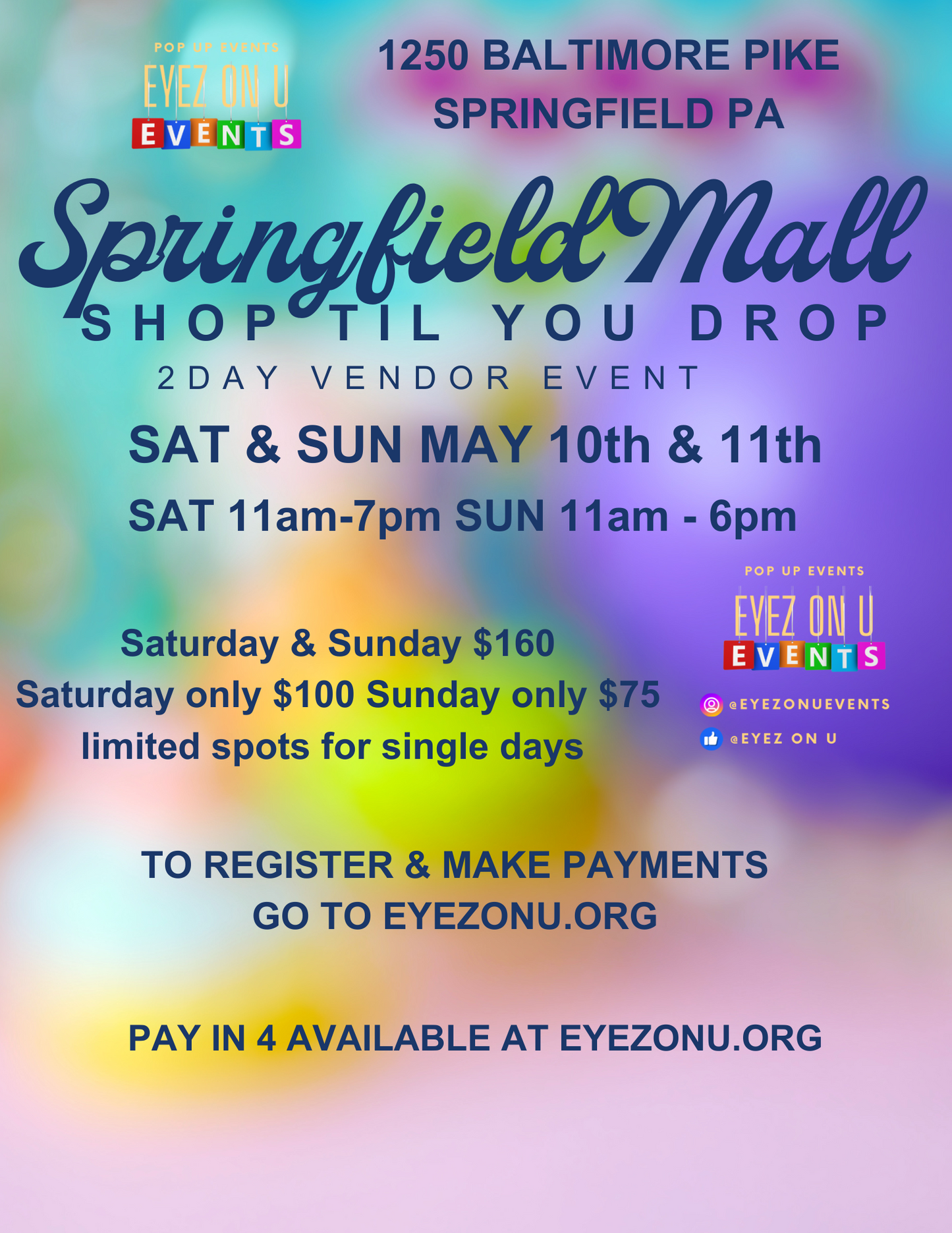 Springfield Mall Shop Til You Drop May 10th & 11th