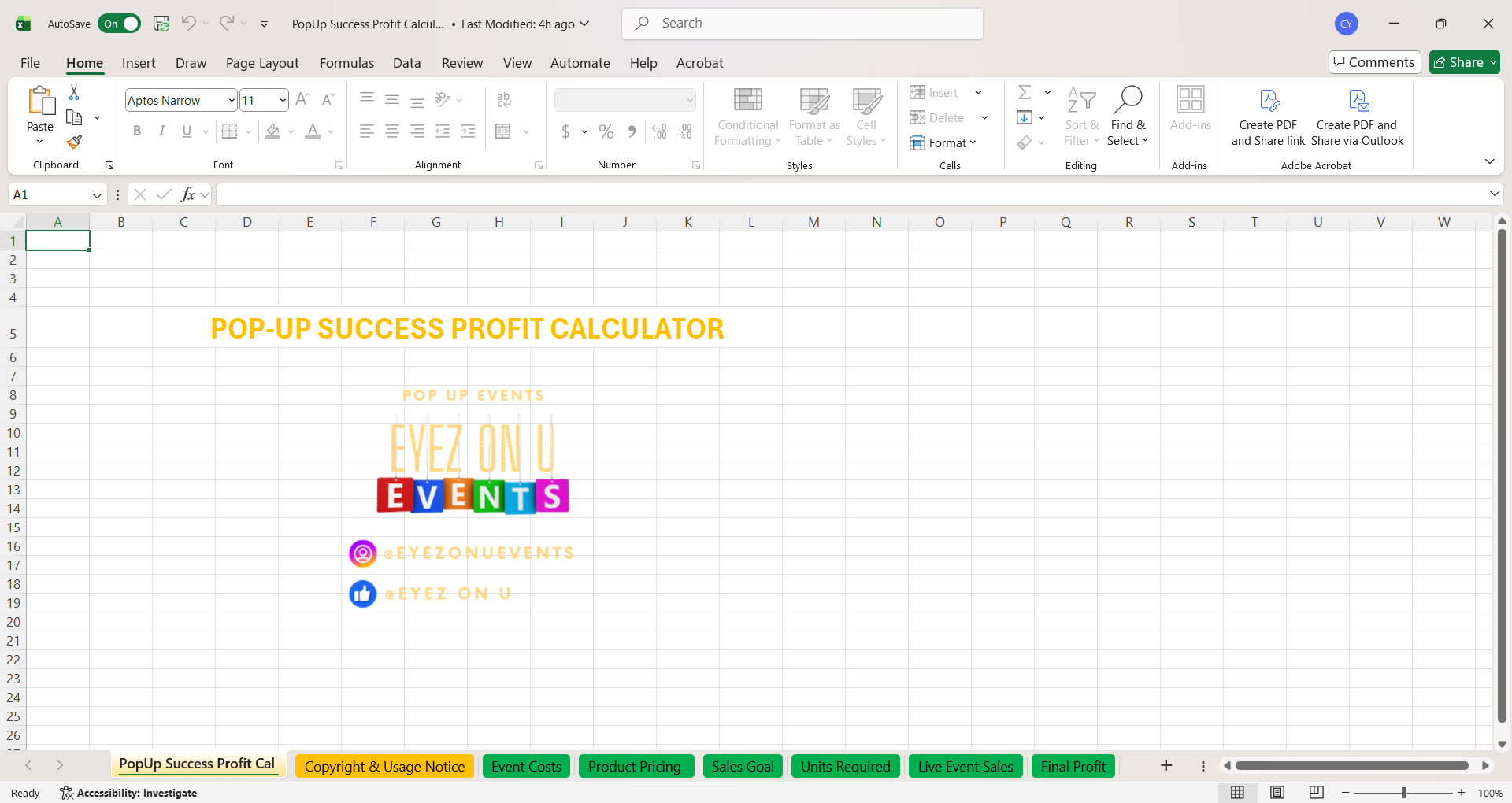 POP-UP PROFIT CALCULATOR: Stop guessing. Start selling with a plan
