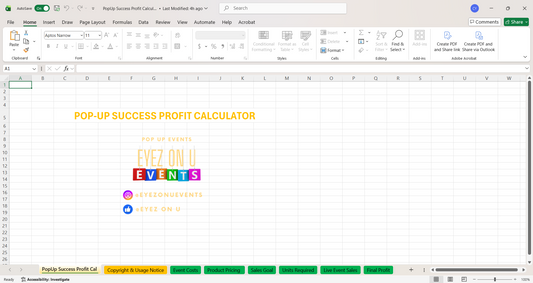 POP-UP PROFIT CALCULATOR: Stop guessing. Start selling with a plan